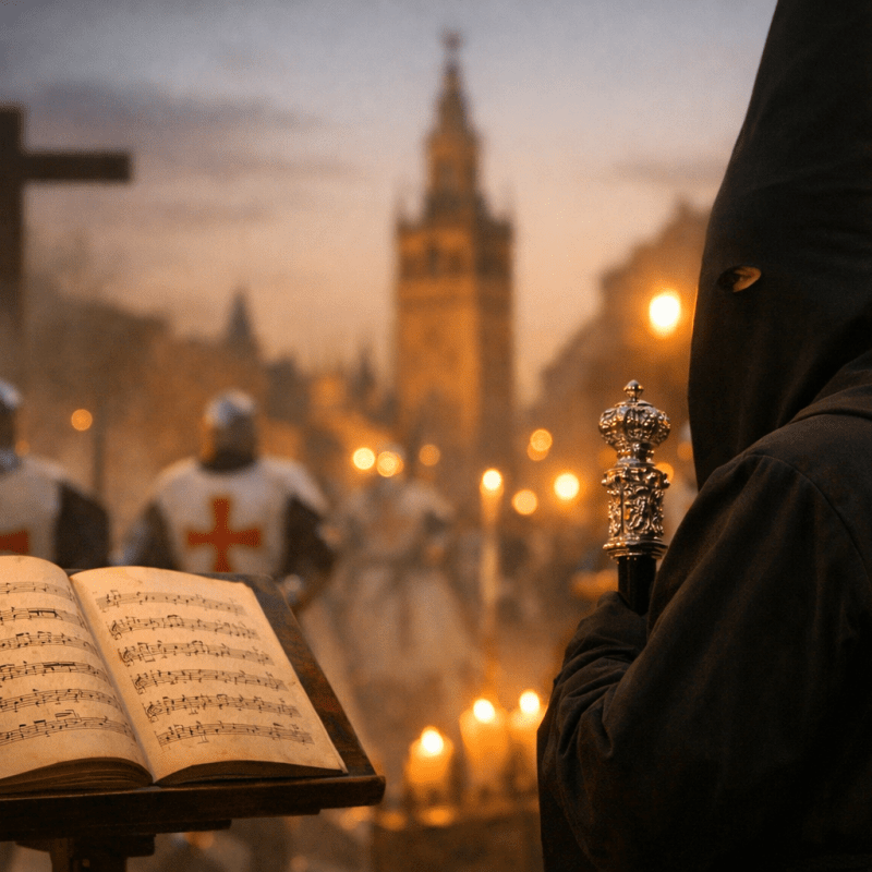 El pentagrama de Dios; la música en la fe desde las Cruzadas a La Madrugá&nbsp;sevillana
